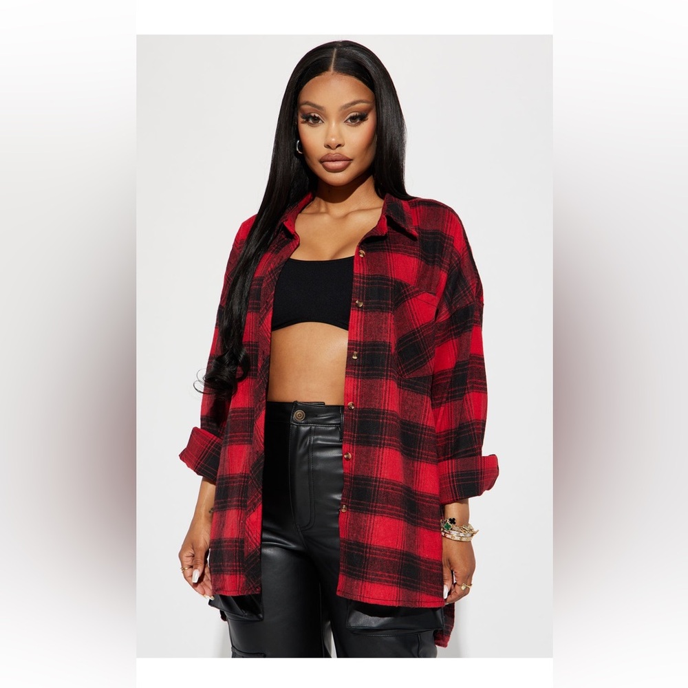 Fashion nova plaid shirt